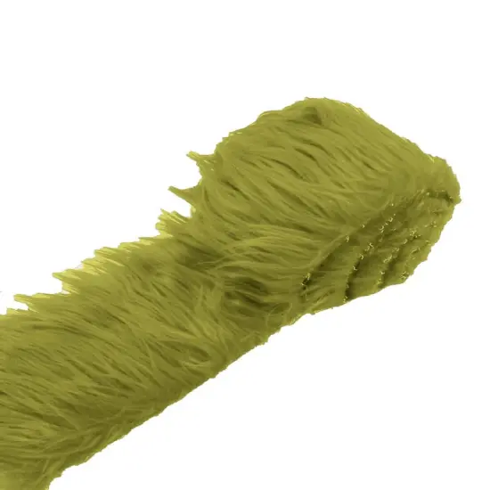 18" x 60" Size Shaggy Long Pile Faux Fur Strip Fabric for Costumes Crafts Trims Decor Projects Lime Green {5}