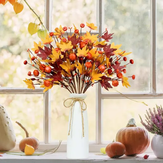 10 PCS Fall Floral Picks for Dining Tables {4}