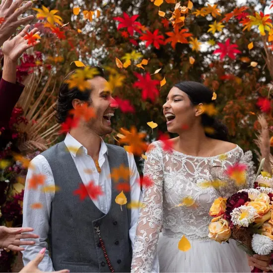 4 Colors Fake Leaves Artificial {2}