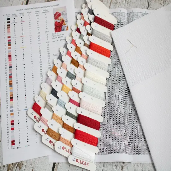 Girl Kissing Puppy BU5027l Counted Cross-Stitch Kit {6}