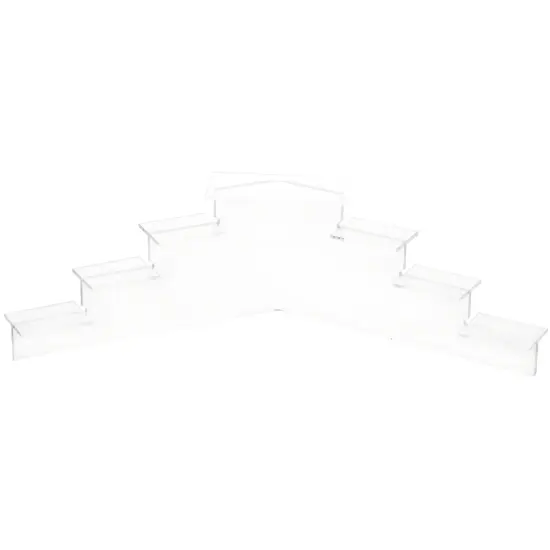 Plymor Clear Acrylic 7-Item Mini Display Stairs, 4.125" H x 14.75" W x 6" D {1}