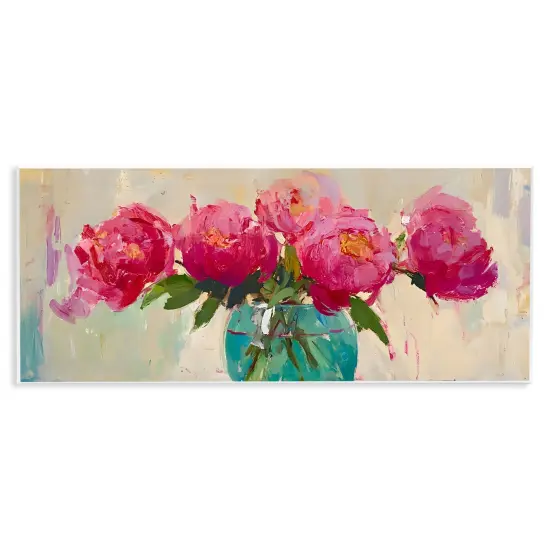 Stupell Industries Vibrant Peonies Vase Wall Plaque, design by LSR Creative Studio {1}