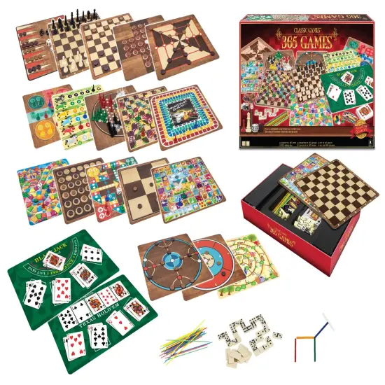 Merchant Ambassador: 365 Games - Classic Strategy Board & Card Games, All-In-1 Box, Traditional Game for Each Day of Year, Family Ages 6+, 1-8 Players {1}