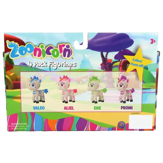 Zoonicorn: 4 Pack Figurines - 2.75" Character Miniatures, Playset Includes Aliel-Ene-Promi-Valeo, Magical Dreamland Toy Figures, Play-Display, Kid 3+ {4}