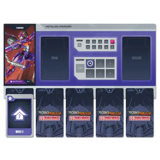 Renegade Game Studios: Robo Rally: Transformers - Racing Board Game, Play As Legendary Robots, Rev Up & Roll Out, Ages 14+, 2-4 Players, 45-90 Min {5}