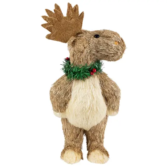 Northlight Woodland Standing Moose Christmas Figure - 14" Beige {5}