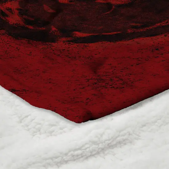 Warner Brothers Mortal Kombat Silk Touch Sherpa Throw Blanket Logo Red {5}