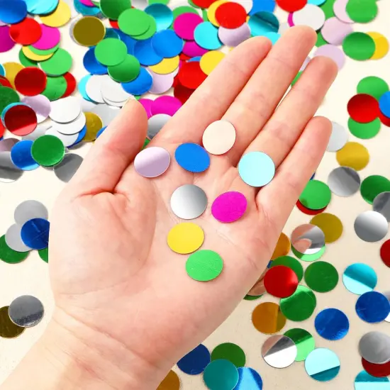 Multicolor Foil Confetti, Glitter Round Confetti Rainbow Circle Dots Birthday Table Scatter Sequin Sprinkles for Party Wedding Bachelorette Baby Shower Festival Supplies {2}