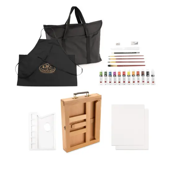 REA4902 | Essentials&trade; 27pc Watercolor Painting Travel Easel Art Set {2}