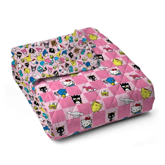 Sanrio Hello Kitty and Friends Quilted Blanket Check {4}