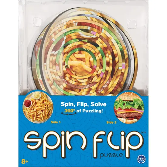 Spin Flip Puzzle: Burger & Fries- 14 Rings - 2-In-1: Double-Sided Puzzle, Spin-Flip-Solve, 360 Degress Of Puzzling, Fidget Toy, Adults & Kids 8+ {7}