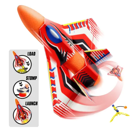 Lanard: Slam Shot: Stunt Plane - Super High-Flying Plane Toy, Launcher & Stomp Pad, Soars Up To 50', Performs Tricks & Loops, Outdoor Play, Kids 6+ {3}