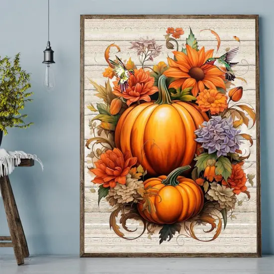 Paint by Numbers for Adults,Pumpkin Paint by Numbers Kits for Beginner,Autumn Paint by Number on Canvas for Holiday Home Wall Decor {2}