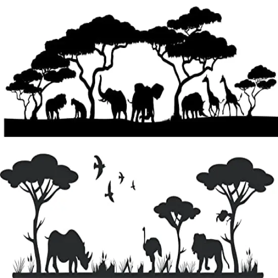 Jungle Scene Birthday Border Cake Side Strips {1}