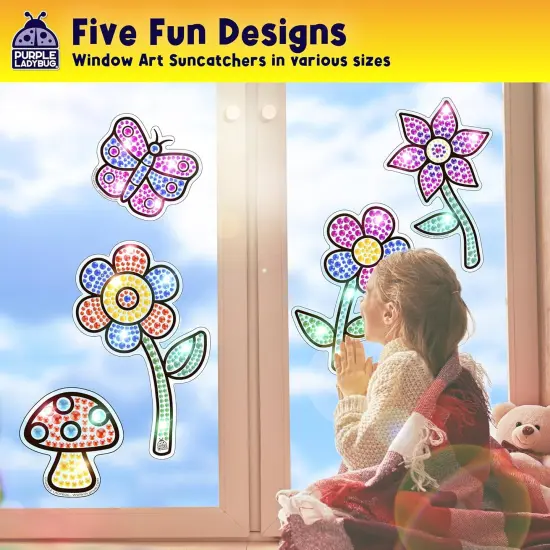 Suncatcher Gem Art for Kids Crafts - Easter Basket Stuffers for Kids 8-12 6-8, Valentines Day Gifts for 8 7 6 Year Old Girl Birthday Gift, Arts and Crafts for Kids Ages 4-8 8-12 6-8 Girls {3}