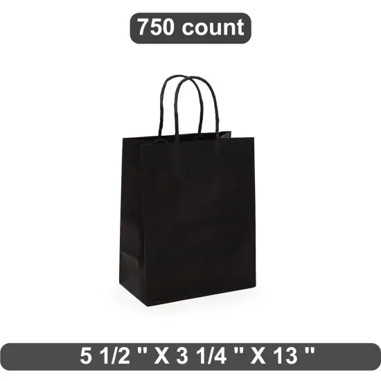 Compact Kraft Paper Shopping Bag 5.5" x 3.25" x 13" {1}