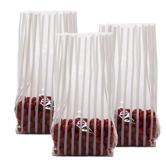 Striped 5''x3"x11 1/2" Cello Bags Gift Packaging {2}
