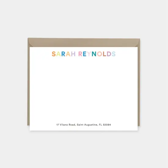 Colorful Letters Note Card II {1}