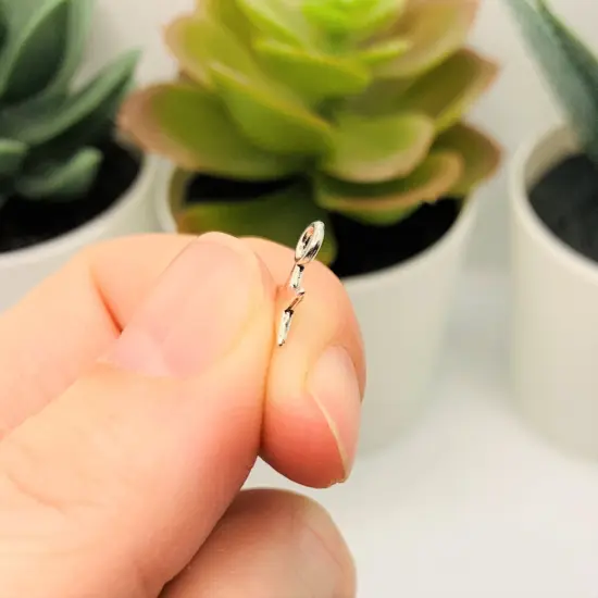 Small Antiqued Silver Star Charms, 8x11mm {3}