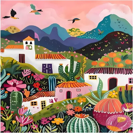 Paint by Numbers for Adult, Landscape Paint by Numbers Kit for Adults Beginners, DIY Landscape Acrylic Painting on Canvas for Home Wall Art Decor(16x20Inch {1}