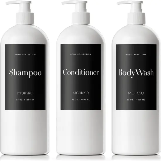 Shampoo and Conditioner Dispenser Bottles - Set of 3 {3}