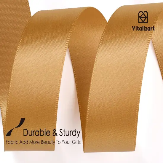 Gold Satin Ribbon - 1" x 25 Yards {4}