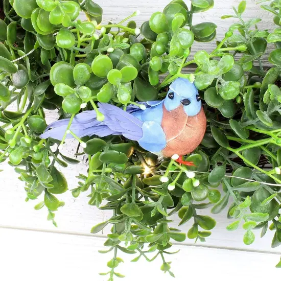 Bluebirds 6ct Mini Blue Craft Birds for Wreaths Displays {3}