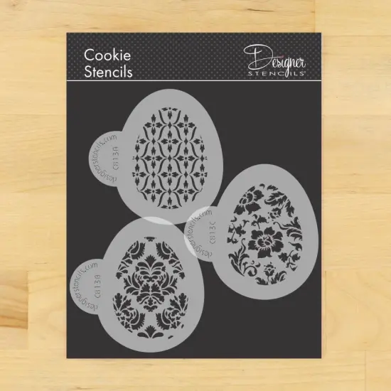Chic Easter Eggs Cookie Stencil | C813 by Designer Stencils | Cookie Decorating Tools | {2}