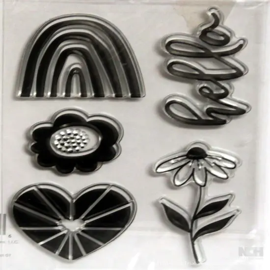 Designer Everyday Icons Cling Stamp Set - 5 Piece {1}