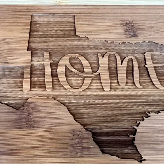 Texas Home Cutting Board 14''x9.5''x.5'' Bamboo {2}