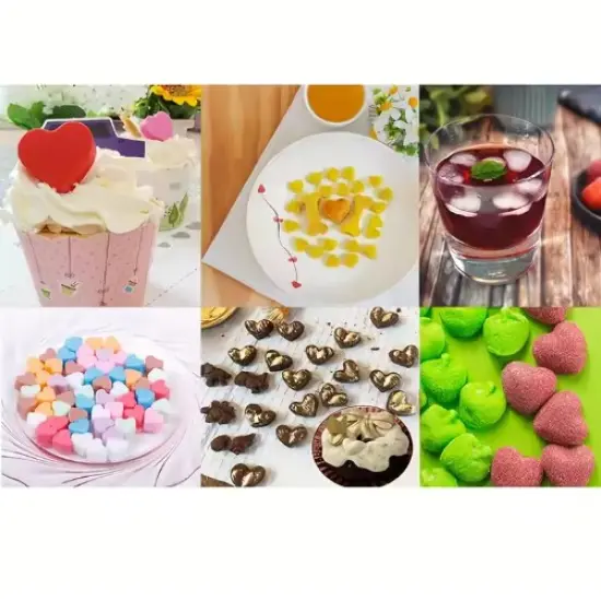 Large 25 cavity Silicone Heart Mold, {2}