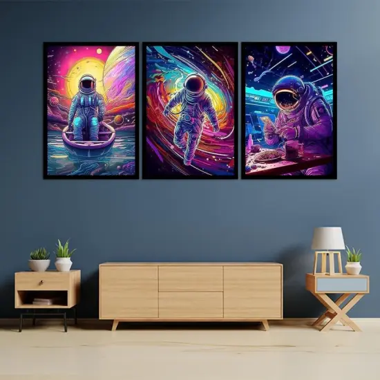 3 Pack DIY Diamond Painting Kits for Adults,5D Large Diamond Art Painting,Full Diamond Crystal Rhinestone Arts and Crafts,Gem Art Moon Painting with Diamond Home Wall Decor (Galaxy 9.8x13.8 inch) {4}