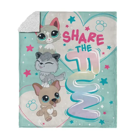 Hasbro Littlest Pet Shop Silk Touch Sherpa Throw Blanket Panda {8}