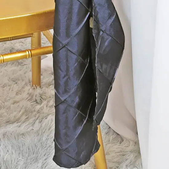 10 Pieces Elegant Pewter Charcoal Pintuck Taffeta Chair Sashes 9.5 x 108 Inches {5}