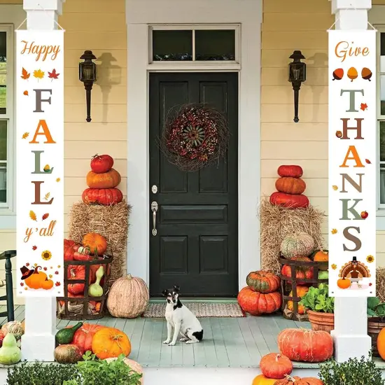 Happy Fall & Give Thanks Porch Banners {2}