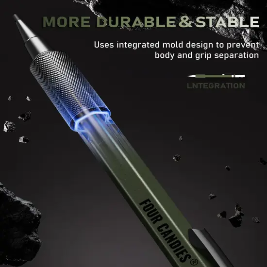 1.3mm Mechanical Pencil Set with 48 Lead Refill, 3PCS Metal Weatherproof Body Heavy Duty Carpenter Pencil, 3 Eraser, 12 Eraser Refill, for Outdoor Woodworking Drafting Marking with Case {4}