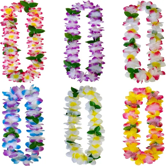 18 Counts Hawaiian Leis, Flower Hair Clip, Headbands and Wristbands, Perfect Luau Party Supplies for Summer Beach Vacations, Essential Party Decorations for Birthday, Graduation, and Wedding {2}