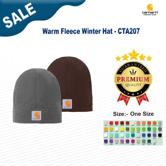 Carhartt&reg; Warm Fleece Winter Hat Dark Brown {2}
