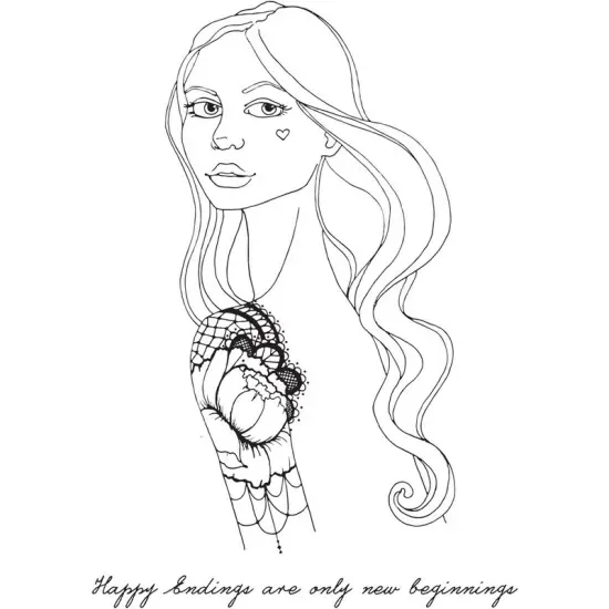 Prima Lacie Bloom Cling Rubber Stamps, 8"x6" 655350980320 {1}