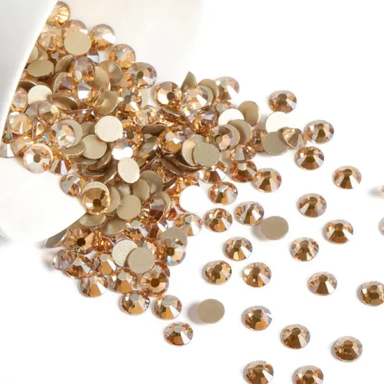 1440 Pieces Flat Back Crystal Rhinestones Round Gems,Golden Shadow,SS20,4.6-4.8mm {3}