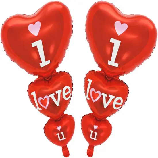 38 Inch I Love U Balloons I Love You Mylar Foil Balloons Red Love Heart Balloons for Party Engagement Anniversary Wedding Decor Supplies {1}