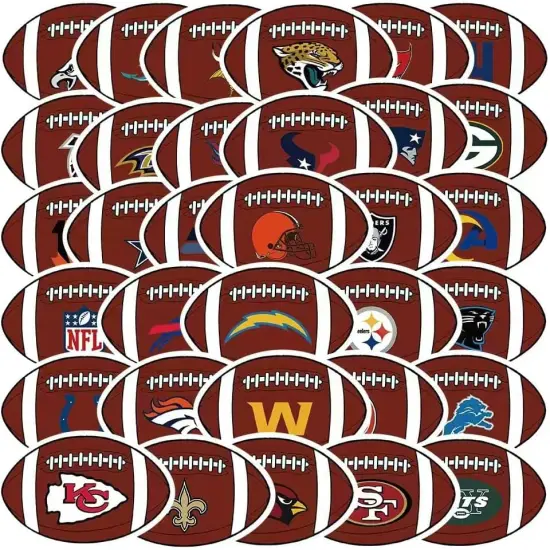 Football Rugby Stickers for Basketball Team Fans(98pcs) Vinyl Waterproof Stickers for Water Bottles Teens Boys Luggage Laptop Snowboard {2}