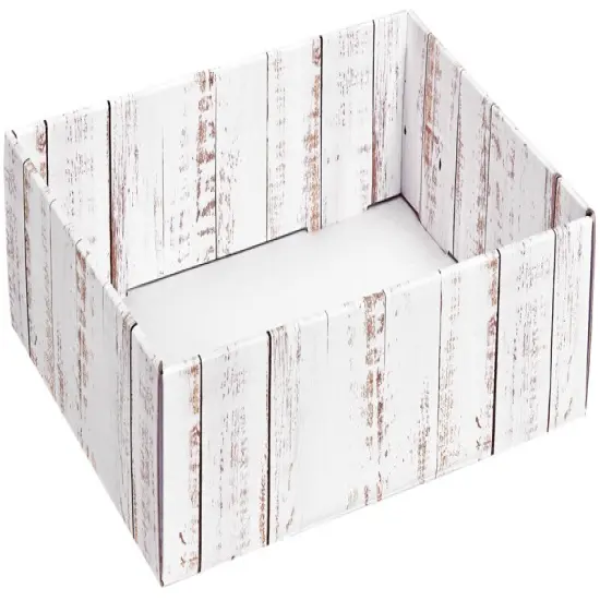 Pack/6: Distressed White Wood Decorative Trays - 12 x 9 x 3" {1}