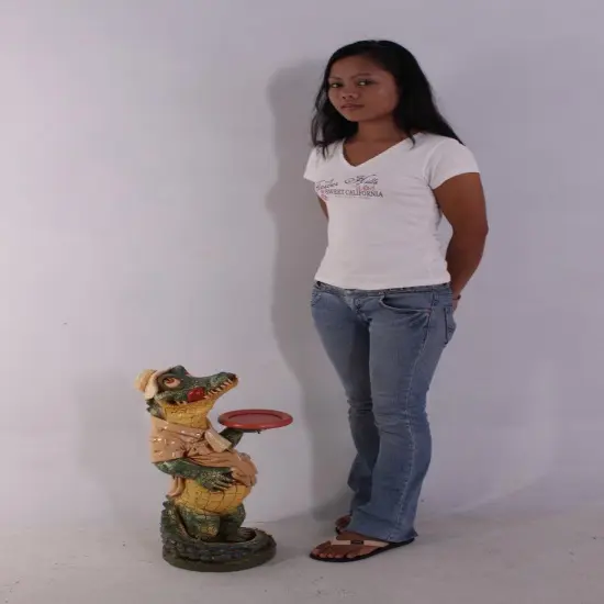 Crocodile Butler Small Statue {2}