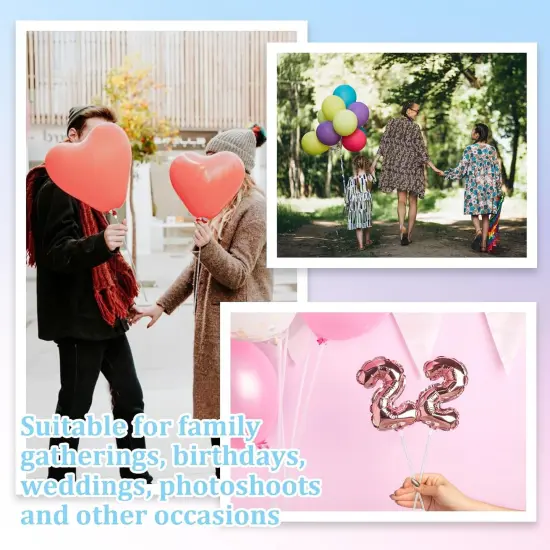 20 Pcs Balloon Sticks, Long Plastic Balloon Sticks With Bases, Balloon Holder Sticks Balloon Weights for Tying Balloon Arch Anniversary, Birthday, Parties, Wedding Decorations(Transparent) {5}