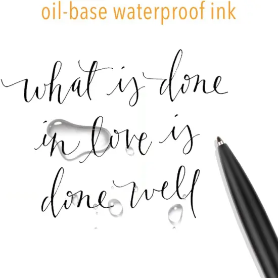 6 pack Black & Gold Click Ballpoint Pens - Black ink Medium Point(1 mm), Metallic Retractable Pen Nice Gift {3}