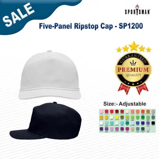 Sportsman&reg; Five Panel Ripstop Cap Azure Blue {3}