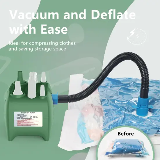 Balloon Pump Electric, Multipurpose Balloon Inflator Electric Air Pump, Portable Dual Nozzle Balloons Air Pump Electric 600W Blow Machine for Party Decoration {4}