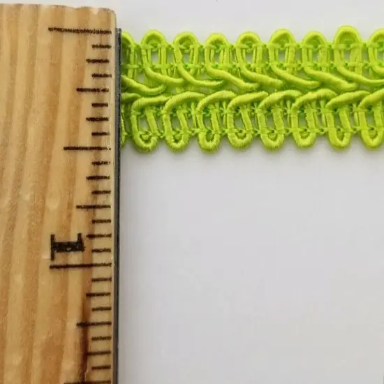 1/2" Chinese French Braid Gimp Trimming - 12 Continuous Yards - Many Colors! Lime {2}