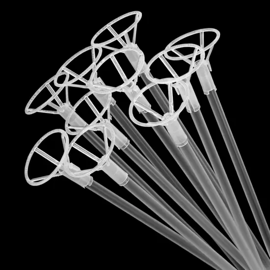 50pcs Balloon Sticks and Cups - 16in Clear Bobo Balloon Holders for Large Balloons - Birthday, Graduation, Wedding Party Decorations {1}